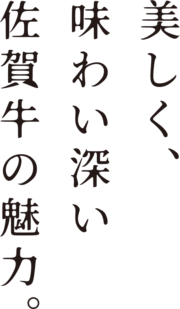 美しく、味わい深い佐賀牛の魅力。